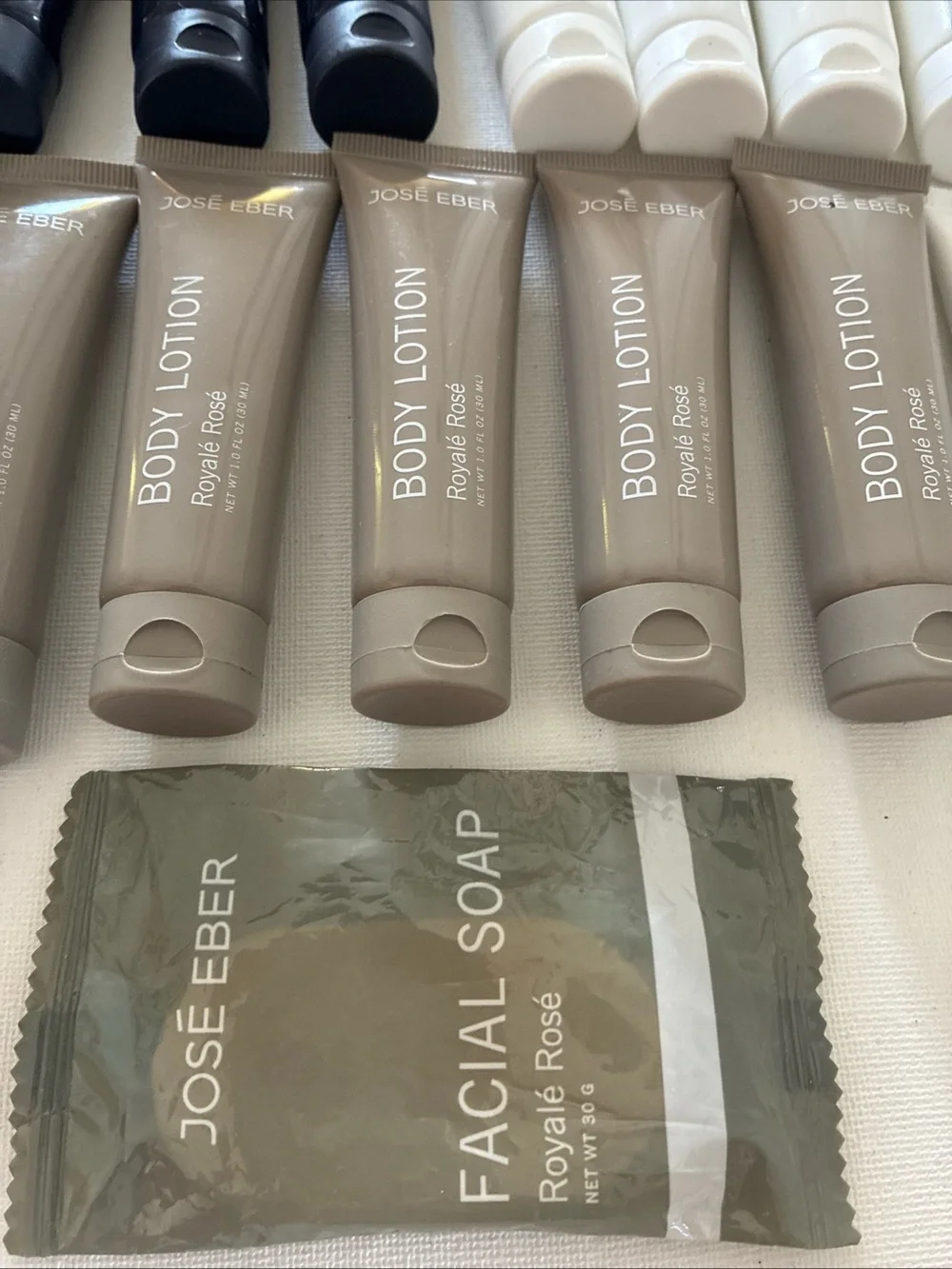 José Eber Men's Grooming Set of 16 Travel Size Lotions Shampoos Conditioners